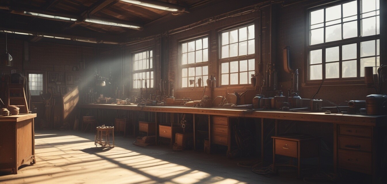 Ventilation in a wood finishing workspace